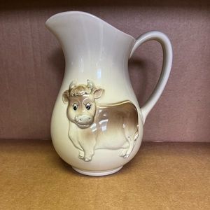Vintage Cow pitcher - 7” tall GUC